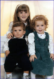 Christina with her stepsister, Sabrina and stepbrother, Mikey