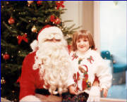 Christina with Santa 1995