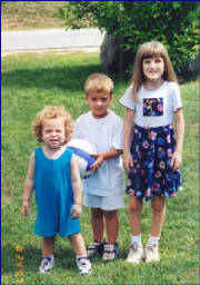 Christina with her stepsister, Sabrina and cousin 8/24/97